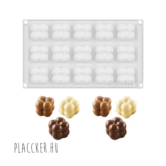 Mini buborék kockák mousse forma