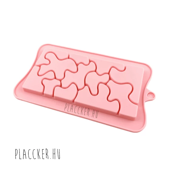Szilikon táblás csokoládé forma - puzzle
